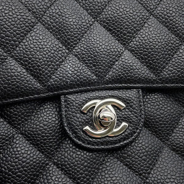 シャネル チェーンショルダーバッグ ミニ マトラッセ ココマーク シングルチェーン キャビアスキン A01115 CHANEL 黒