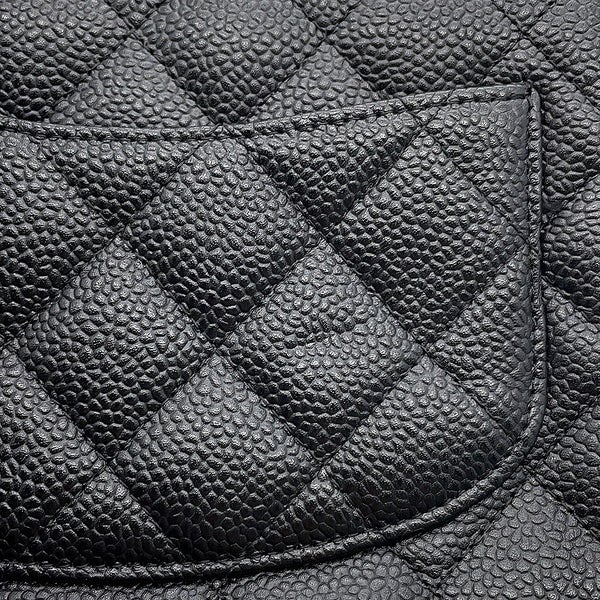 シャネル チェーンショルダーバッグ ミニ マトラッセ ココマーク シングルチェーン キャビアスキン A01115 CHANEL 黒