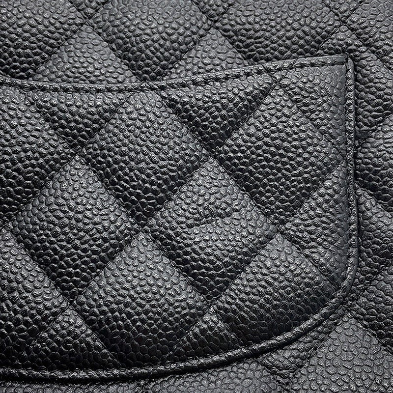 シャネル チェーンショルダーバッグ ミニ マトラッセ ココマーク シングルチェーン キャビアスキン A01115 CHANEL 黒