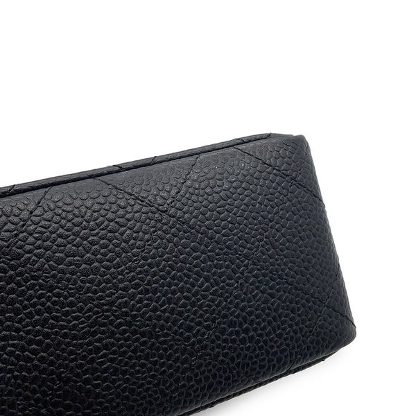 シャネル チェーンショルダーバッグ ミニ マトラッセ ココマーク シングルチェーン キャビアスキン A01115 CHANEL 黒