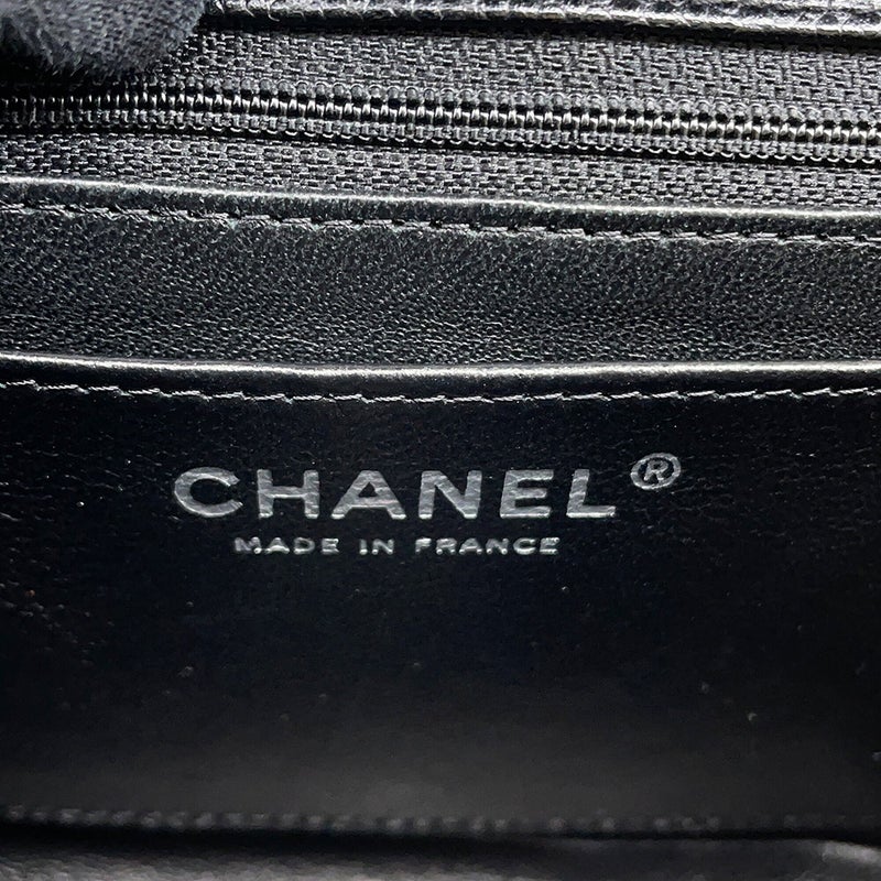 シャネル チェーンショルダーバッグ ミニ マトラッセ ココマーク シングルチェーン キャビアスキン A01115 CHANEL 黒