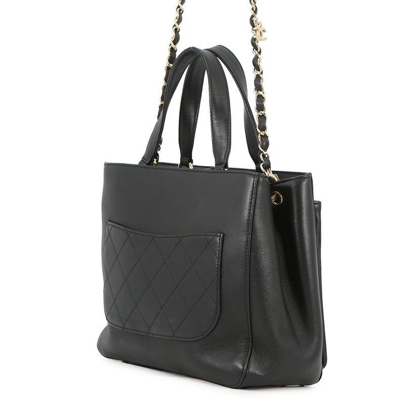 シャネル チェーンショルダーバッグ ココマーク レザー AS0326 CHANEL バッグ 2wayハンドバッグ 黒