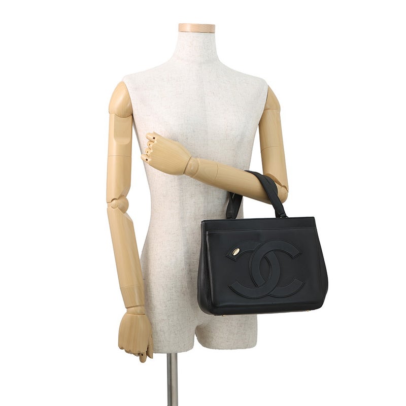 シャネル チェーンショルダーバッグ ココマーク レザー AS0326 CHANEL バッグ 2wayハンドバッグ 黒