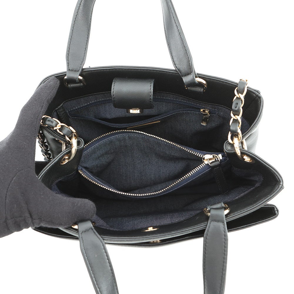 シャネル チェーンショルダーバッグ ココマーク レザー AS0326 CHANEL バッグ 2wayハンドバッグ 黒 シャネル チェーンショルダーバッグ ココマーク レザー AS0326 CHANEL