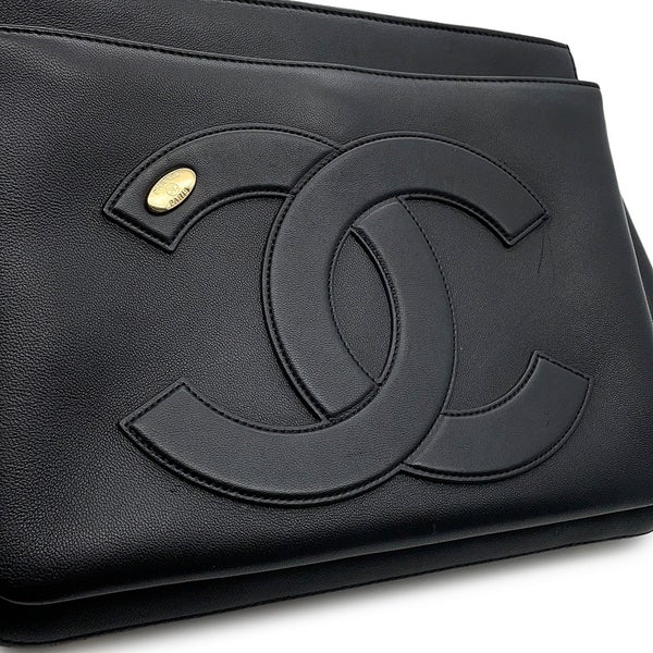 シャネル チェーンショルダーバッグ ココマーク レザー AS0326 CHANEL バッグ 2wayハンドバッグ 黒