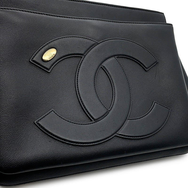 シャネル チェーンショルダーバッグ ココマーク レザー AS0326 CHANEL バッグ 2wayハンドバッグ 黒
