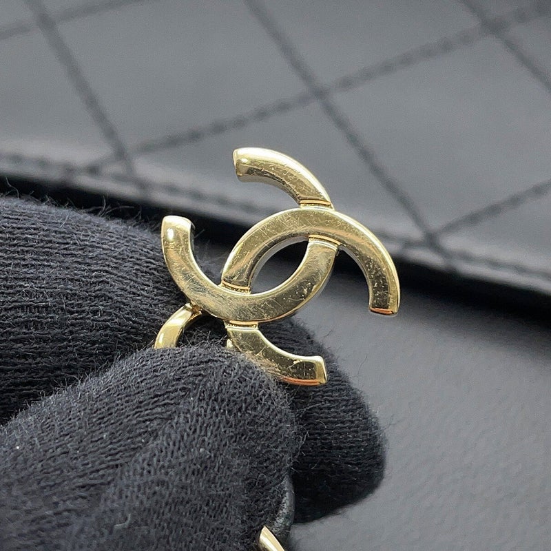 シャネル チェーンショルダーバッグ ココマーク レザー AS0326 CHANEL バッグ 2wayハンドバッグ 黒