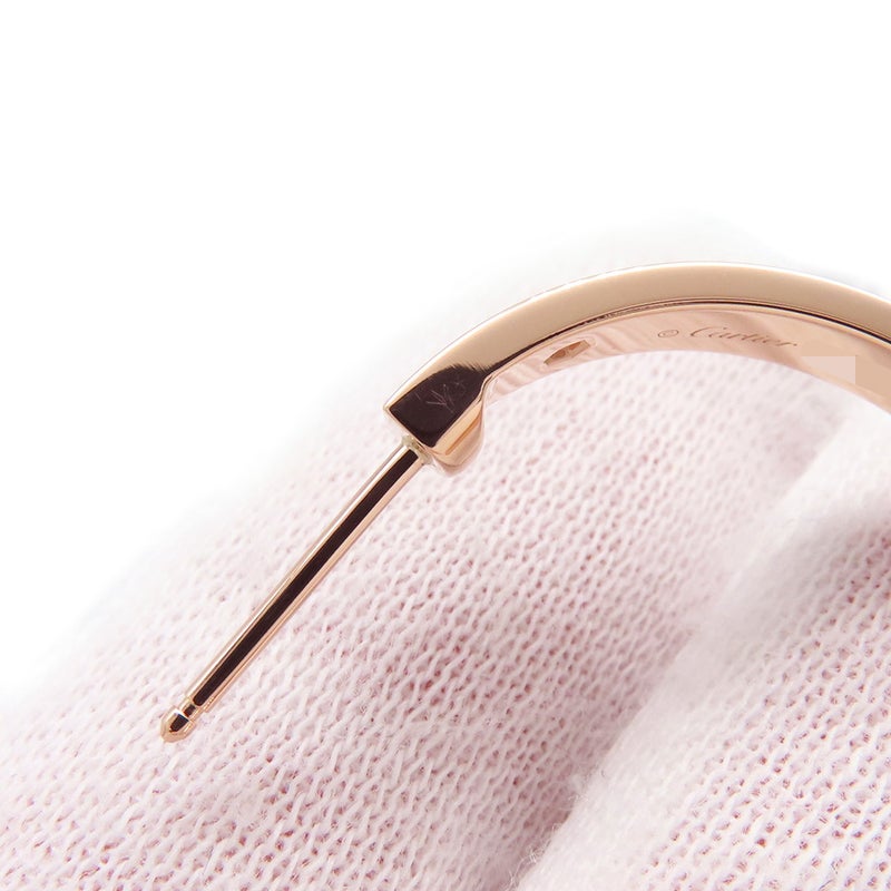 カルティエ ピアス Love フープ イヤリング ミディアムモデル ダイヤモンド 6P 計0.13ct K18PGピンクゴールド B8301433 ラブフープ