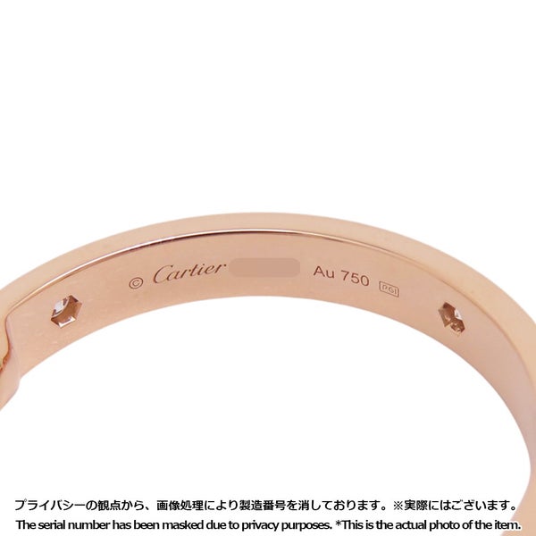カルティエ ピアス Love フープ イヤリング ミディアムモデル ダイヤモンド 6P 計0.13ct K18PGピンクゴールド B8301433 ラブフープ