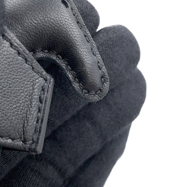 エルメス バッグチャーム ロデオPM ロベオ ロック ブラック/シルバー金具 ラムスキン/スイフト K刻印 HERMES 黒