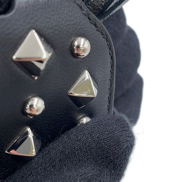 エルメス バッグチャーム ロデオPM ロベオ ロック ブラック/シルバー金具 ラムスキン/スイフト K刻印 HERMES 黒