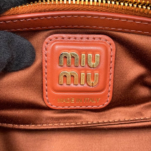 ミュウミュウ ハンドバッグ ボー スモール カーフレザー 5BB173 Miu Miu