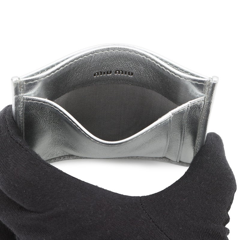 ミュウミュウ カードケース マテラッセ ロゴ ナッパレザー 5MC076 Miu Miu 財布