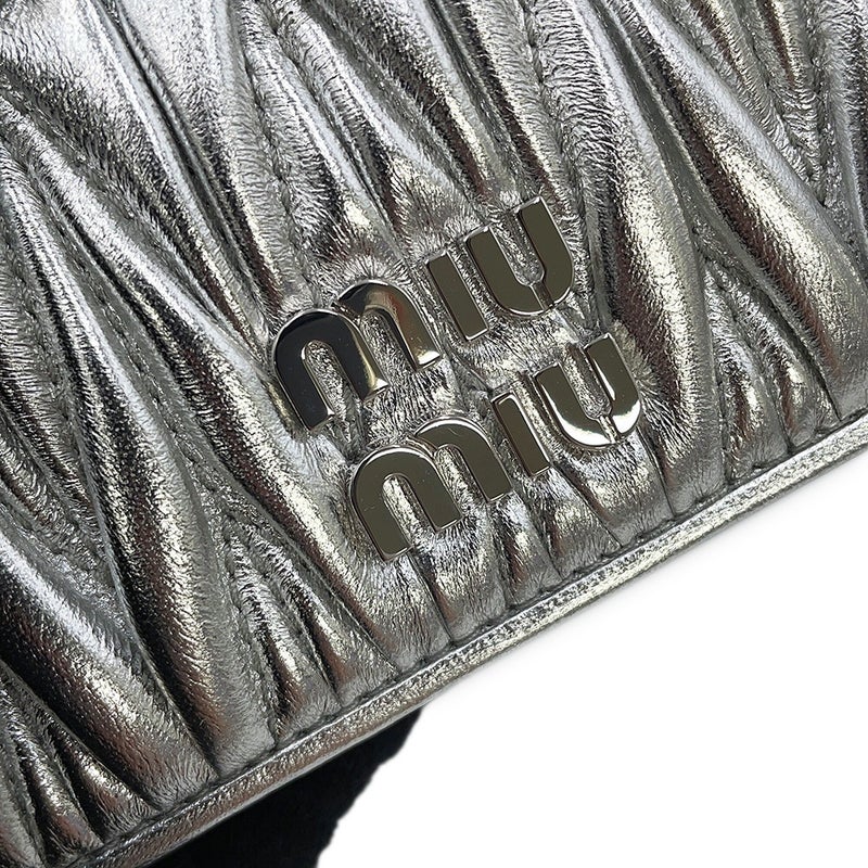 ミュウミュウ カードケース マテラッセ ロゴ ナッパレザー 5MC076 Miu Miu 財布