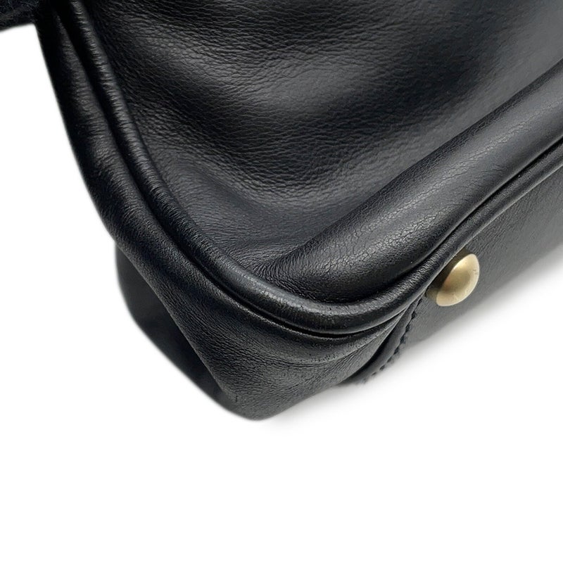 シャネル トートバッグ カメリア ロゴ ラムスキン A20856 CHANEL 黒 白