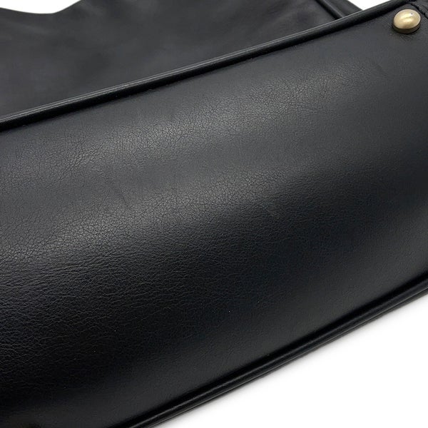 シャネル トートバッグ カメリア ロゴ ラムスキン A20856 CHANEL 黒 白