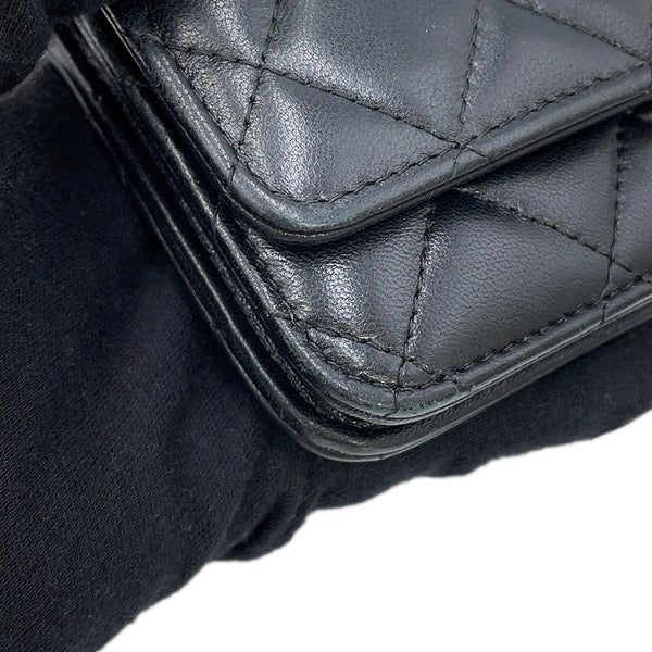 シャネル チェーンウォレット クラシック マトラッセ ココマーク ラムスキン AP0250 CHANEL 財布 黒