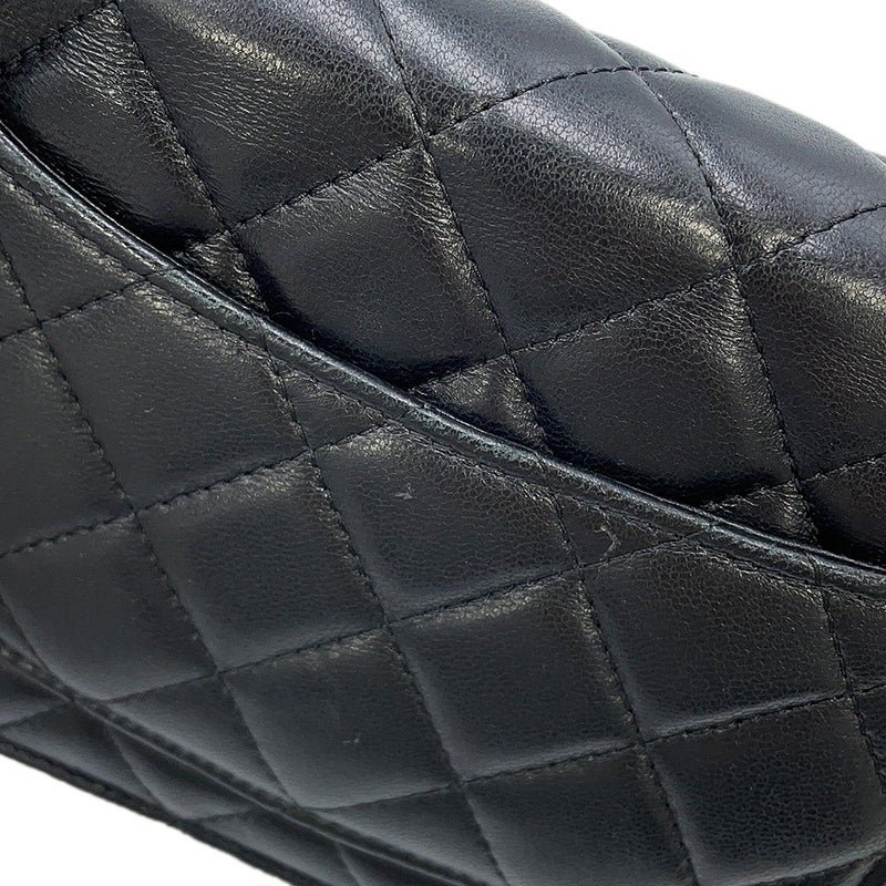 シャネル チェーンウォレット クラシック マトラッセ ココマーク ラムスキン AP0250 CHANEL 財布 黒