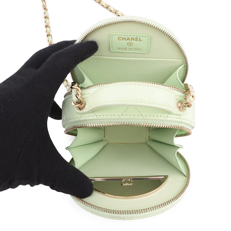 シャネル チェーンショルダーバッグ マトラッセ スモールヴァニティバッグ キャビアスキン AP2502 CHANEL