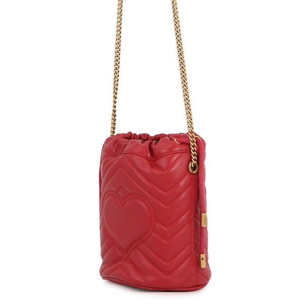 グッチ チェーンショルダーバッグ GGマーモント スモール バケットバッグ 573817 GUCCI バッグ ミニバッグ 巾着 キルティング