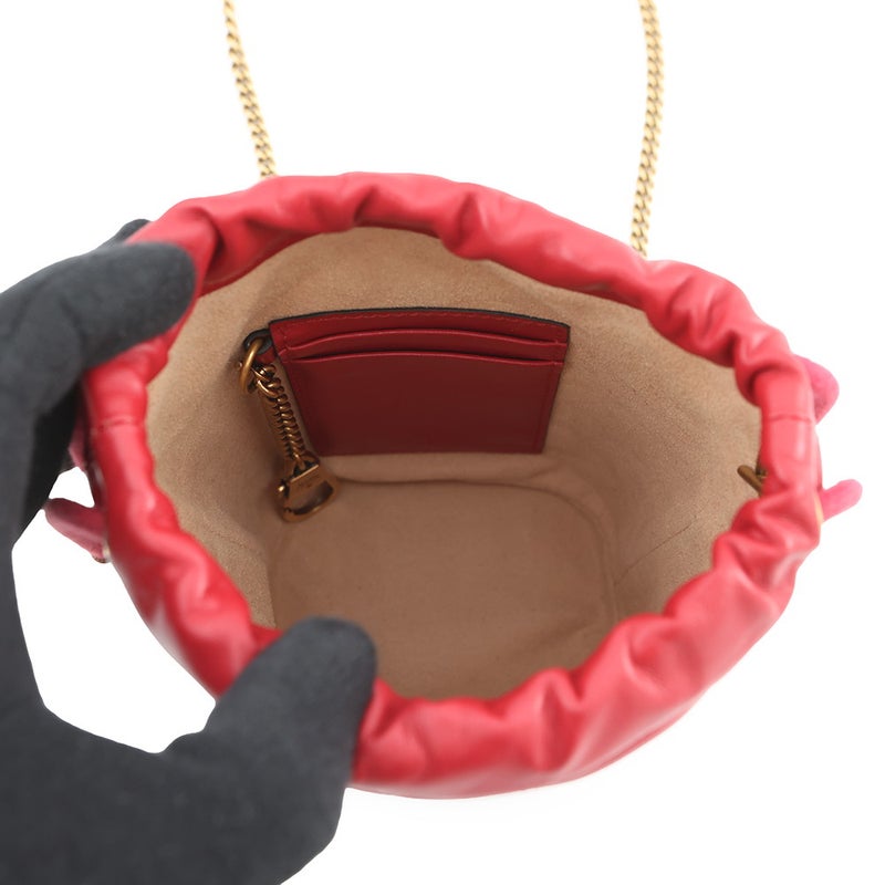 グッチ チェーンショルダーバッグ GGマーモント スモール バケットバッグ 573817 GUCCI バッグ ミニバッグ 巾着 キルティング