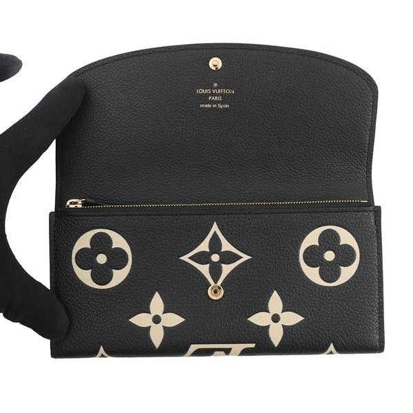 ルイヴィトン 長財布 モノグラム・アンプラント ポルトフォイユ・エミリー M83138 LOUIS VUITTON ヴィトン 財布 黒 ブラック