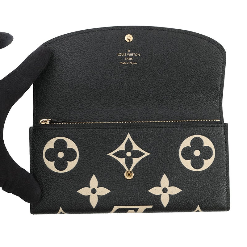 ルイヴィトン 長財布 モノグラム・アンプラント ポルトフォイユ・エミリー M83138 LOUIS VUITTON ヴィトン 財布 黒 ブラック