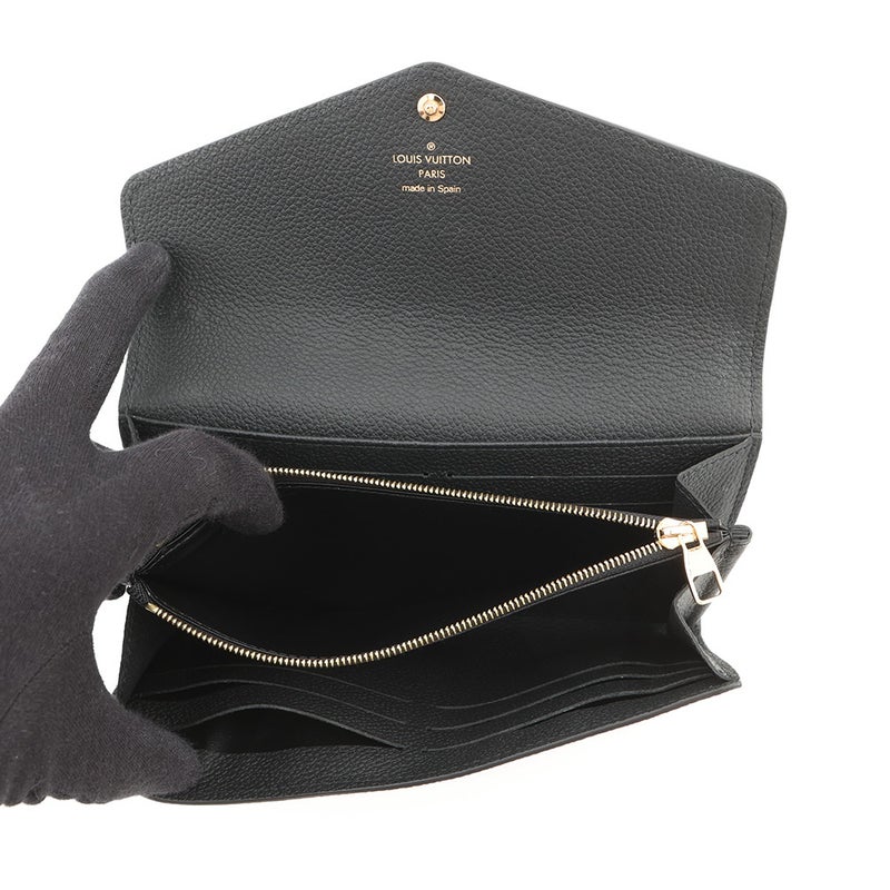 ルイヴィトン 長財布 モノグラム・アンプラント ポルトフォイユ・サラ M80496 LOUIS VUITTON ヴィトン 財布 ブラック 黒
