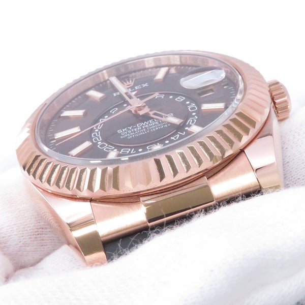 ロレックス スカイドゥエラー 326235 K18PG ランダムシリアル ルーレット ROLEX 腕時計 チョコレート文字盤