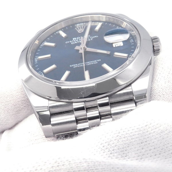 ロレックス デイトジャスト41 ランダムシリアル ルーレット 126300 ROLEX 腕時計 ブライトブルー文字盤