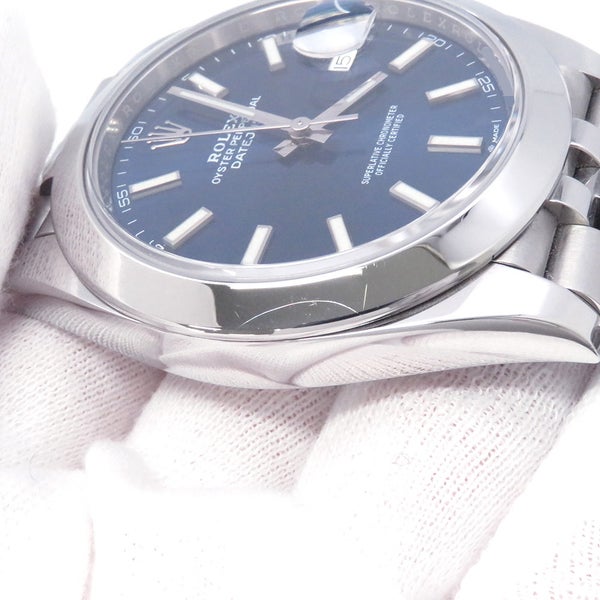 ロレックス デイトジャスト41 ランダムシリアル ルーレット 126300 ROLEX 腕時計 ブライトブルー文字盤