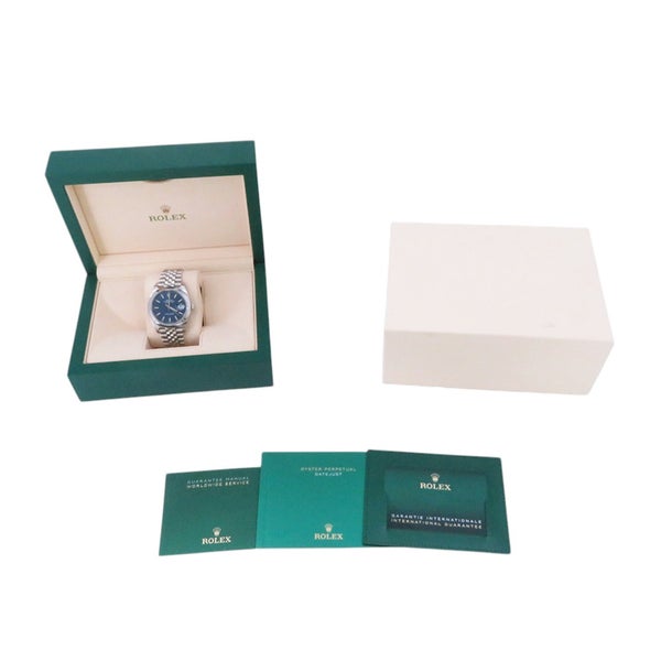 ロレックス デイトジャスト41 ランダムシリアル ルーレット 126300 ROLEX 腕時計 ブライトブルー文字盤