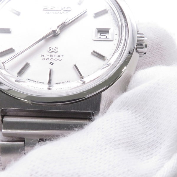 セイコー グランドセイコー ハイビート 36000 61GS デイト SEIKO 腕時計 6145-8000 シルバー文字盤