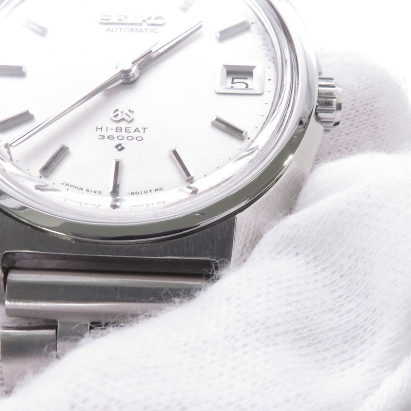セイコー グランドセイコー ハイビート 36000 61GS デイト SEIKO 腕時計 6145-8000 シルバー文字盤