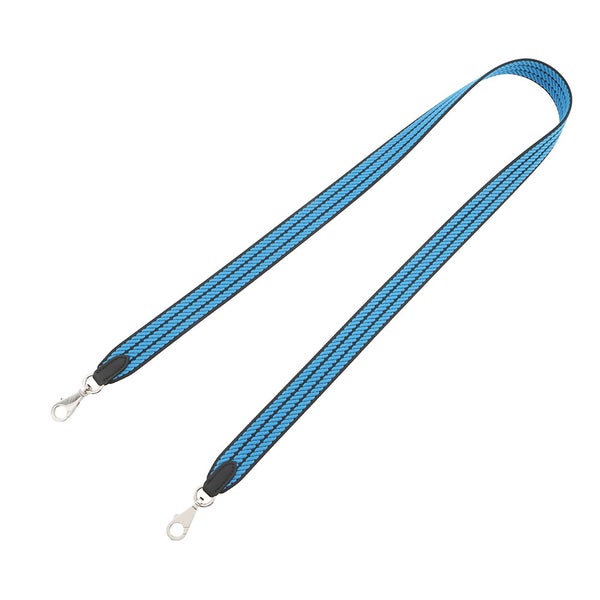 エルメス ショルダーストラップ バンドリエール サングル コルダージュ ブルー/ブラック/シルバー金具 K刻印