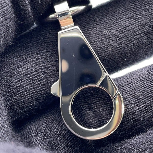 エルメス ショルダーストラップ バンドリエール サングル コルダージュ ブルー/ブラック/シルバー金具 K刻印