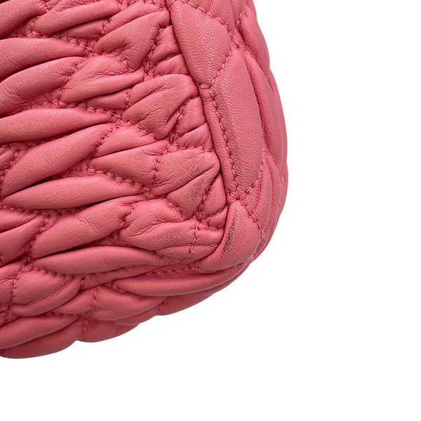 ミュウミュウ ショルダーバッグ ナッパクリスタル マテラッセ ビジュー RP0233 Miu Miu 2wayクラッチ