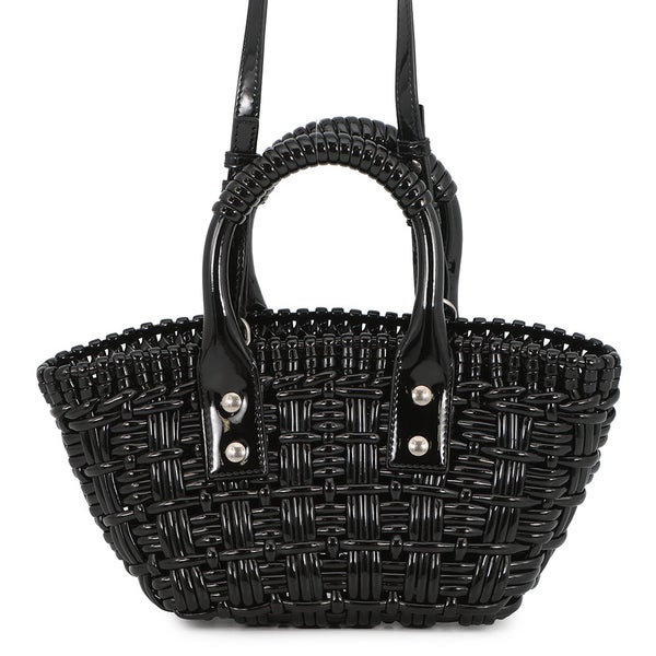 バレンシアガ ハンドバッグ ビストロXXS パテント 678028 BALENCIAGA 2wayショルダーバッグ 黒