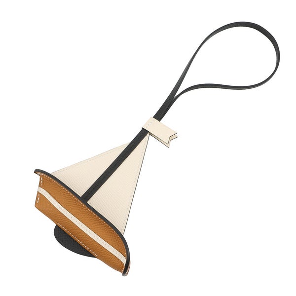 エルメス バッグチャーム セイル24 ブラック/ナタ/フォーヴ/トフィ エプソン/バレニア B刻印