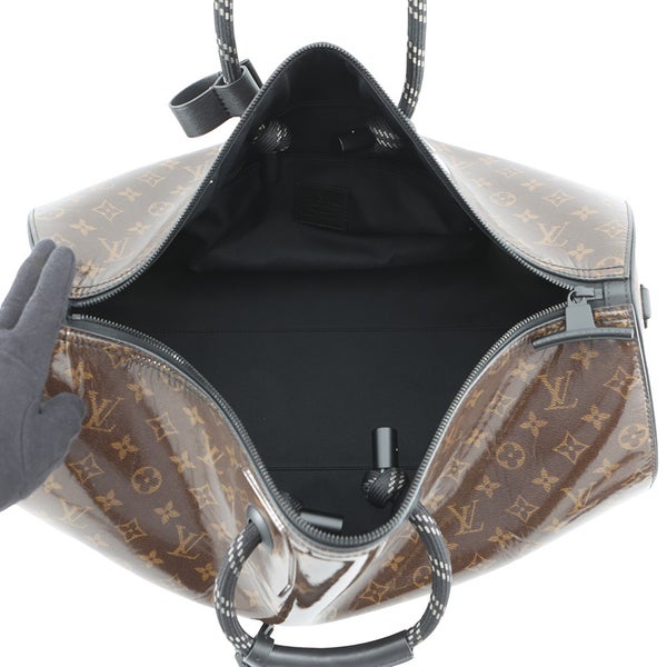 ルイヴィトン ボストンバッグ モノグラム・グレーズ キーポル・バンドリエール50 M43899 LOUIS VUITTON 旅行用バッグ 黒 ブラック