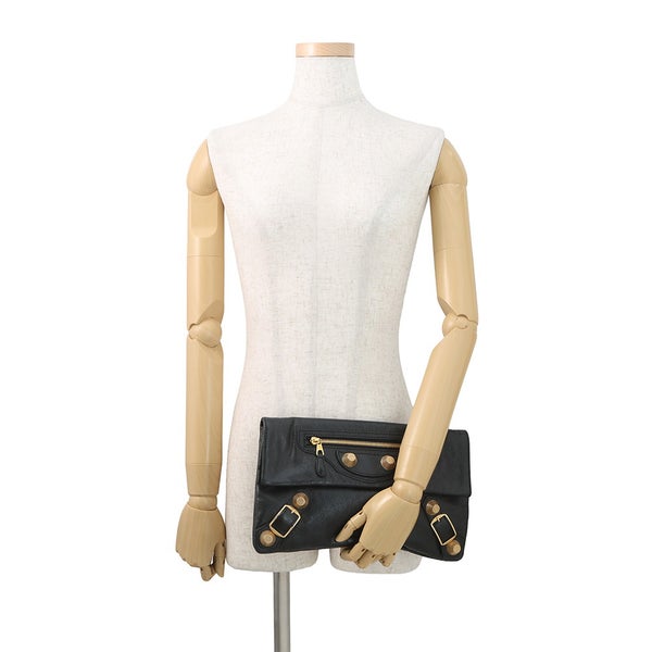 バレンシアガ クラッチバッグ ジャイアント エンベロープ レザー 186182 BALENCIAGA バッグ 黒