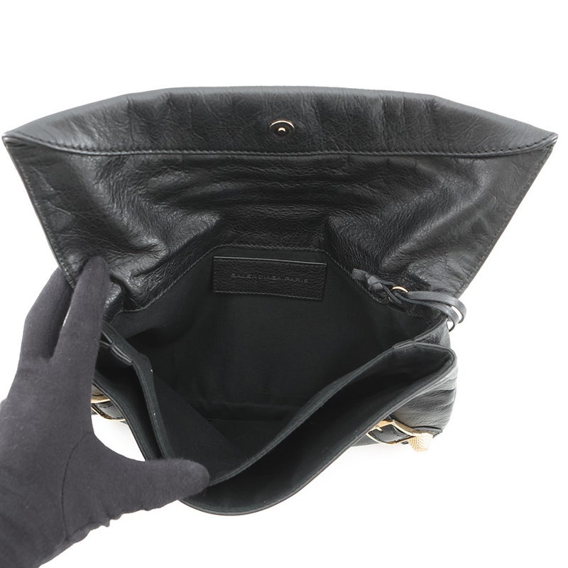 バレンシアガ クラッチバッグ ジャイアント エンベロープ レザー 186182 BALENCIAGA バッグ 黒