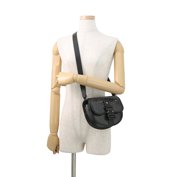 クリスチャン・ディオ―ル ショルダーバッグ ギャロップ GALLOP ミニ パテント 1ADPO033DOV Christian Dior 黒