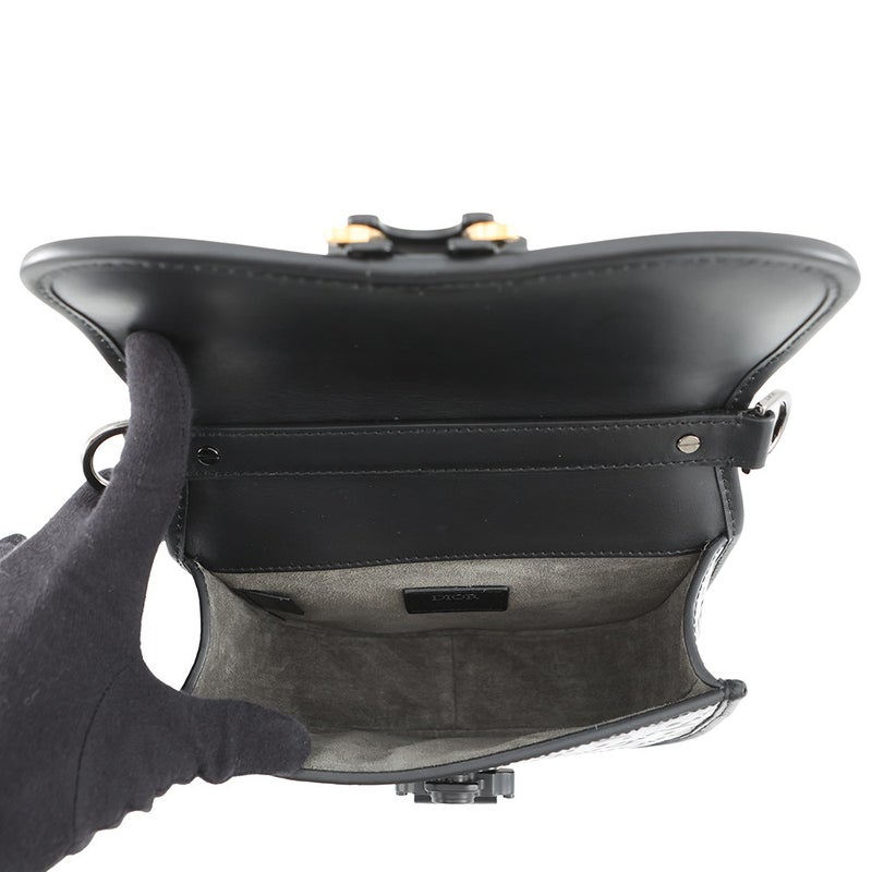 クリスチャン・ディオ―ル ショルダーバッグ ギャロップ GALLOP ミニ パテント 1ADPO033DOV Christian Dior 黒
