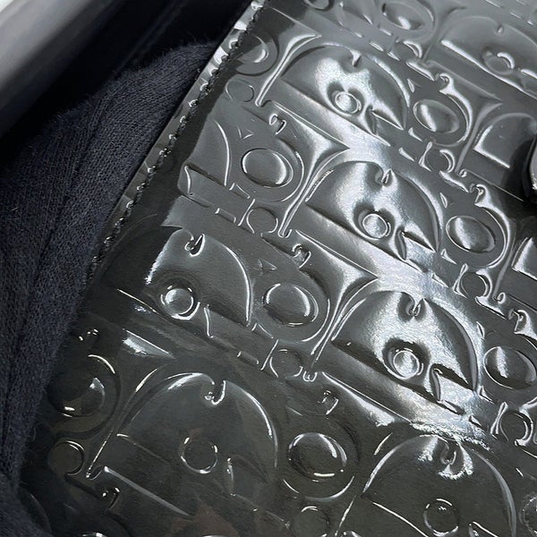 クリスチャン・ディオ―ル ショルダーバッグ ギャロップ GALLOP ミニ パテント 1ADPO033DOV Christian Dior 黒