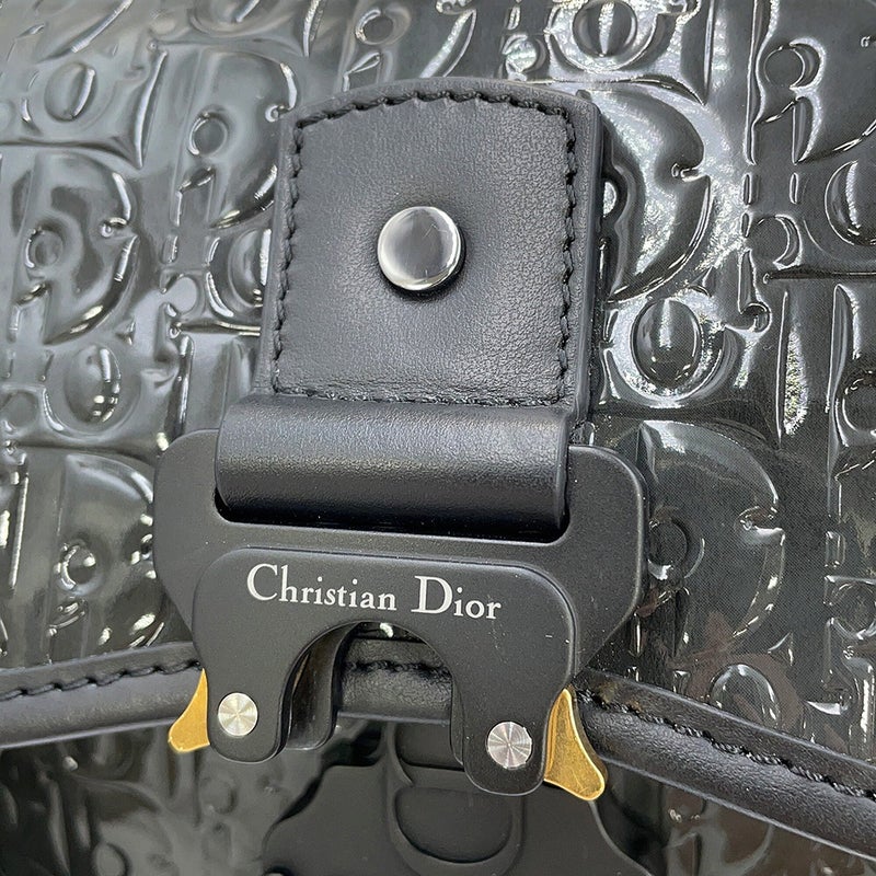 クリスチャン・ディオ―ル ショルダーバッグ ギャロップ GALLOP ミニ パテント 1ADPO033DOV Christian Dior 黒