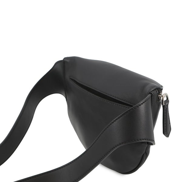 フェンディ ボディバッグ ロゴ レザー 7VA525 FENDI ベルトバッグ ウエストポーチ 黒