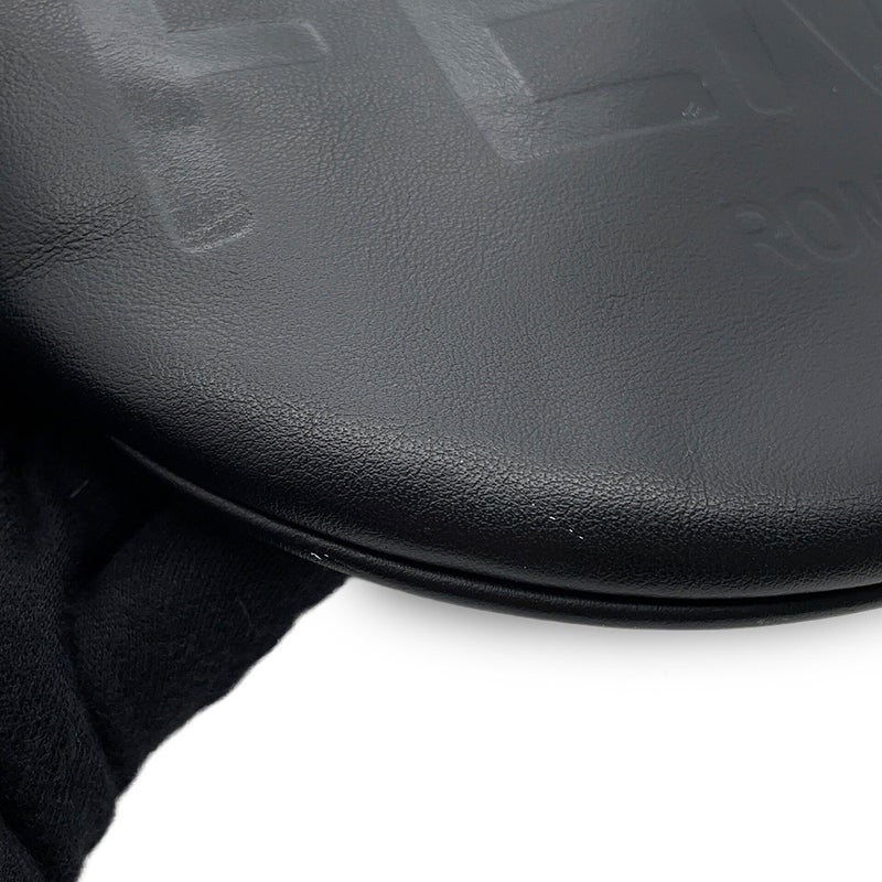 フェンディ ボディバッグ ロゴ レザー 7VA525 FENDI ベルトバッグ ウエストポーチ 黒