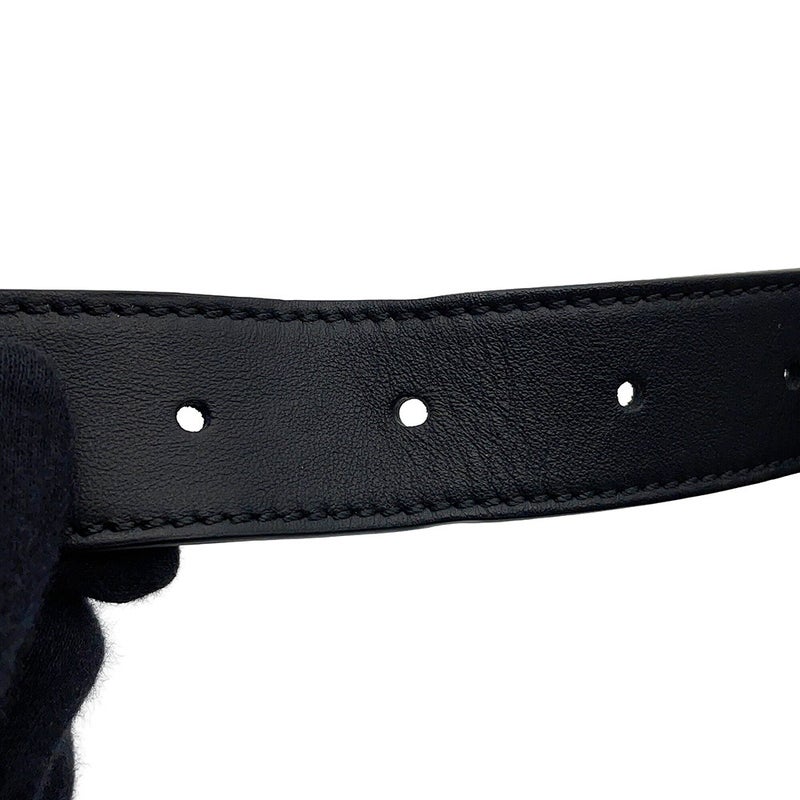 フェンディ ボディバッグ ロゴ レザー 7VA525 FENDI ベルトバッグ ウエストポーチ 黒