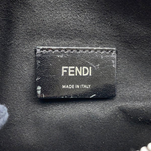 フェンディ ボディバッグ ロゴ レザー 7VA525 FENDI ベルトバッグ ウエストポーチ 黒
